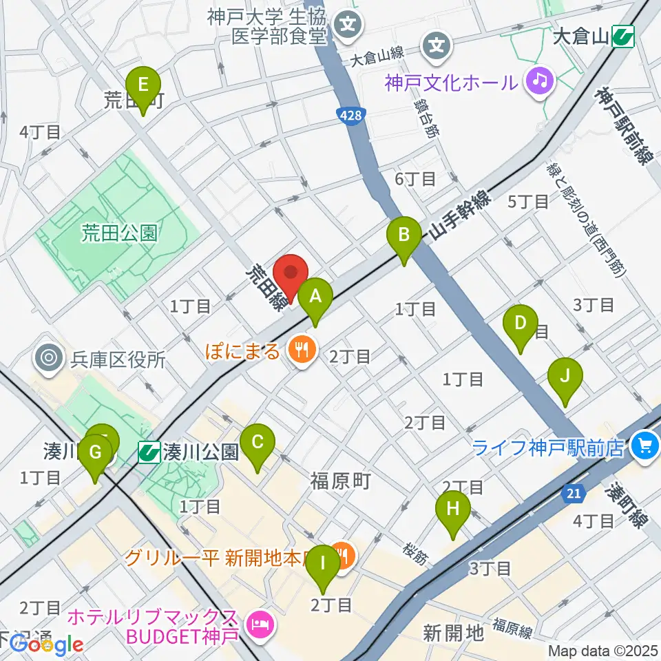 きどやバイオリン工房周辺のコンビニエンスストア一覧地図