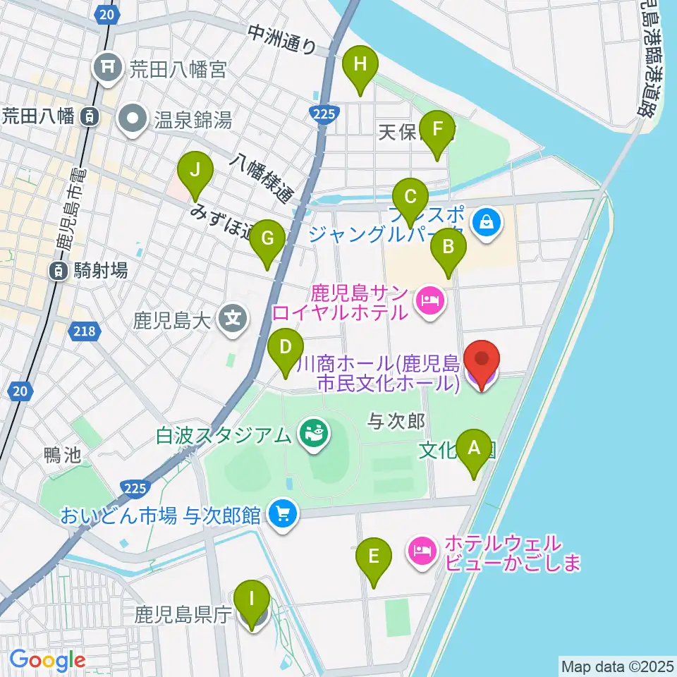川商ホール周辺のコンビニエンスストア一覧地図