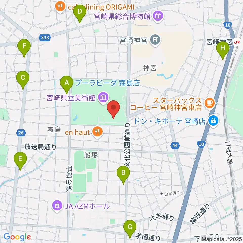 メディキット県民文化センター周辺のコンビニエンスストア一覧地図