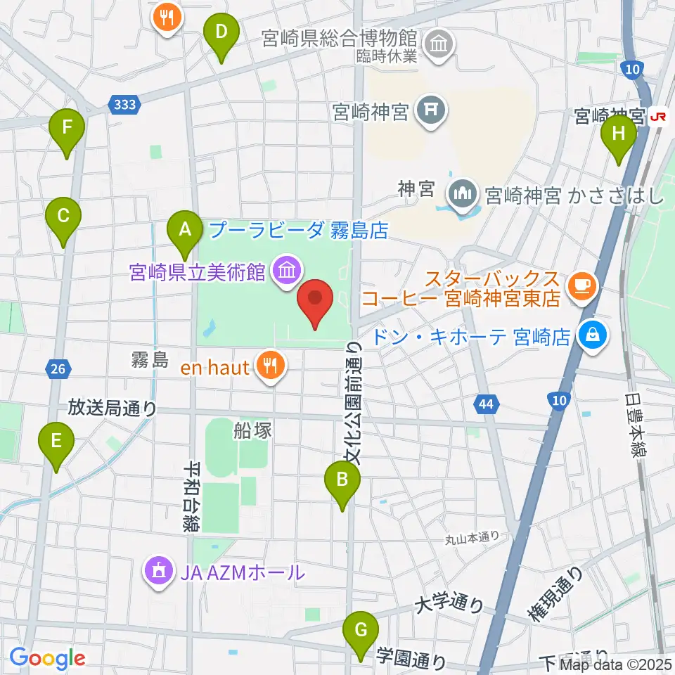メディキット県民文化センター周辺のコンビニエンスストア一覧地図