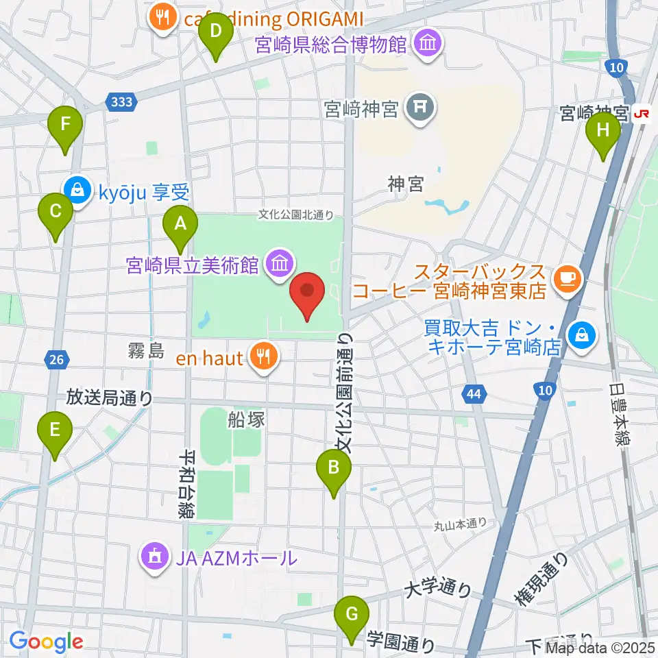 メディキット県民文化センター周辺のコンビニエンスストア一覧地図