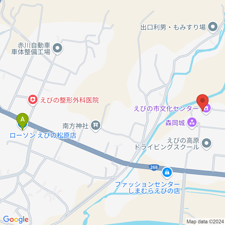 えびの市立文化センター周辺のコンビニエンスストア一覧地図