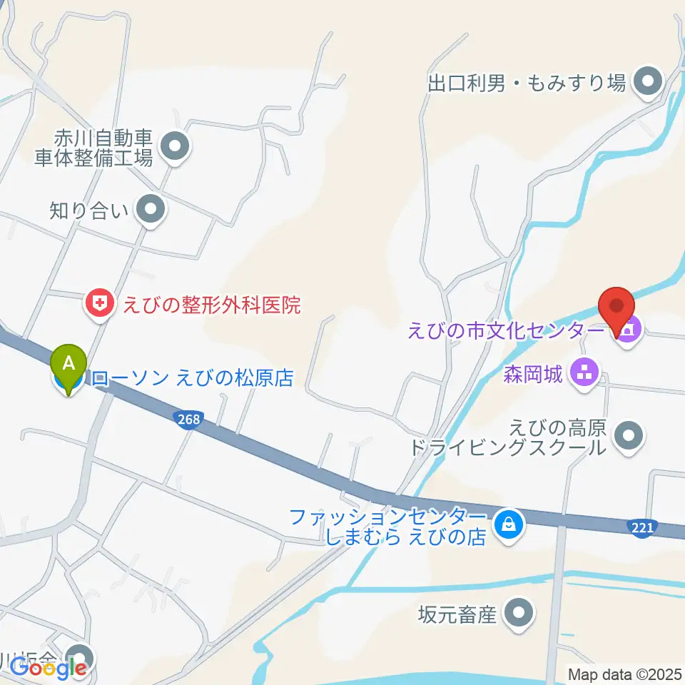 えびの市立文化センター周辺のコンビニエンスストア一覧地図