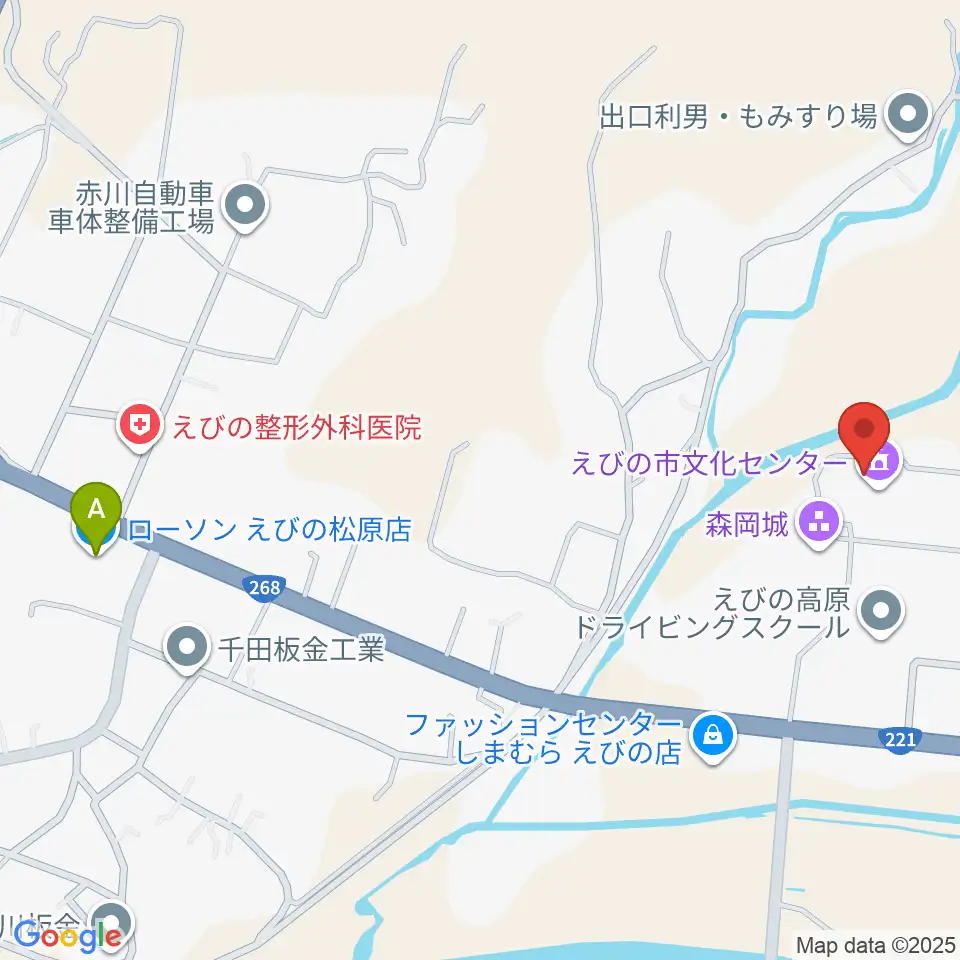 えびの市立文化センター周辺のコンビニエンスストア一覧地図