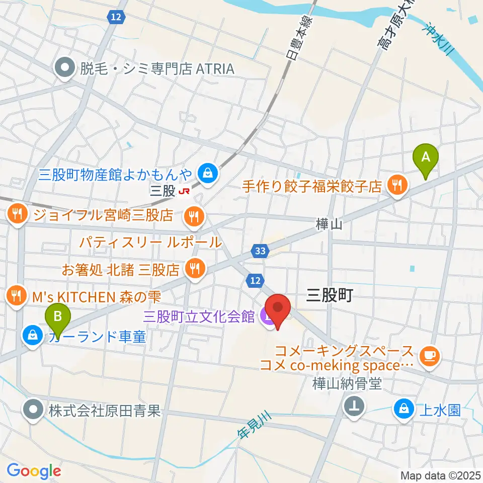 三股町立文化会館周辺のコンビニエンスストア一覧地図