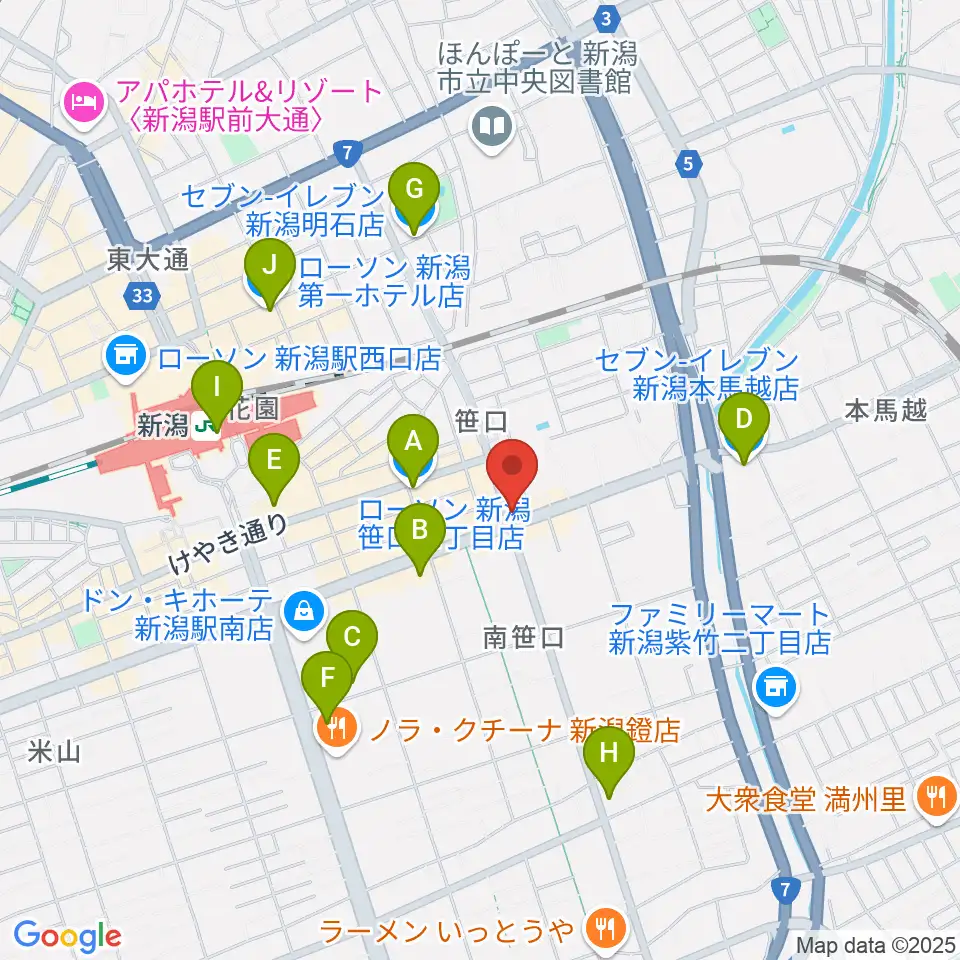 桐朋 子供のための音楽教室 新潟教室周辺のコンビニエンスストア一覧地図