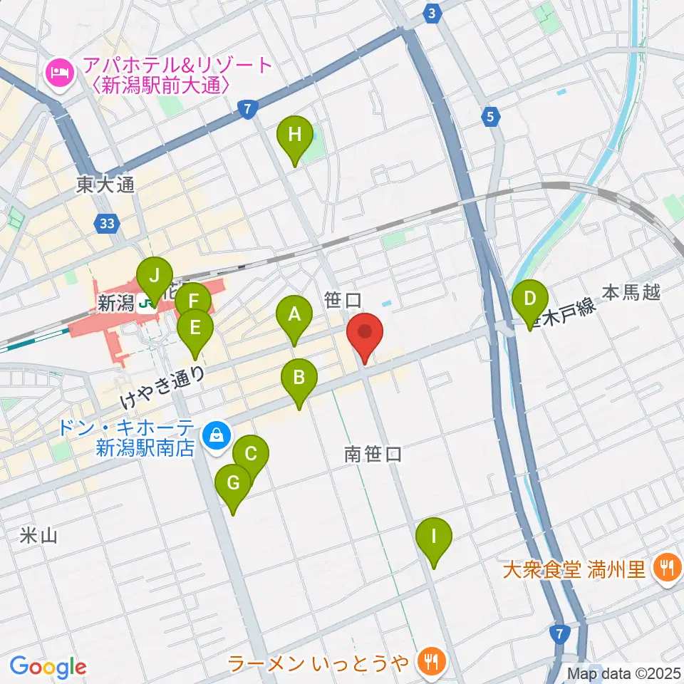 桐朋 子供のための音楽教室 新潟教室周辺のコンビニエンスストア一覧地図