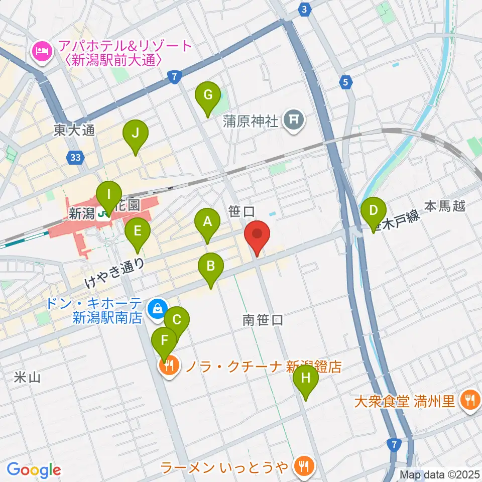 桐朋 子供のための音楽教室 新潟教室周辺のコンビニエンスストア一覧地図
