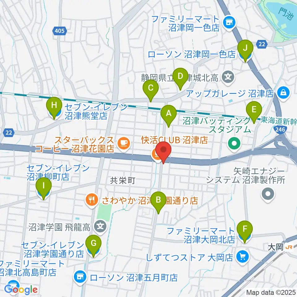 桐朋 子供のための音楽教室 富士教室周辺のコンビニエンスストア一覧地図