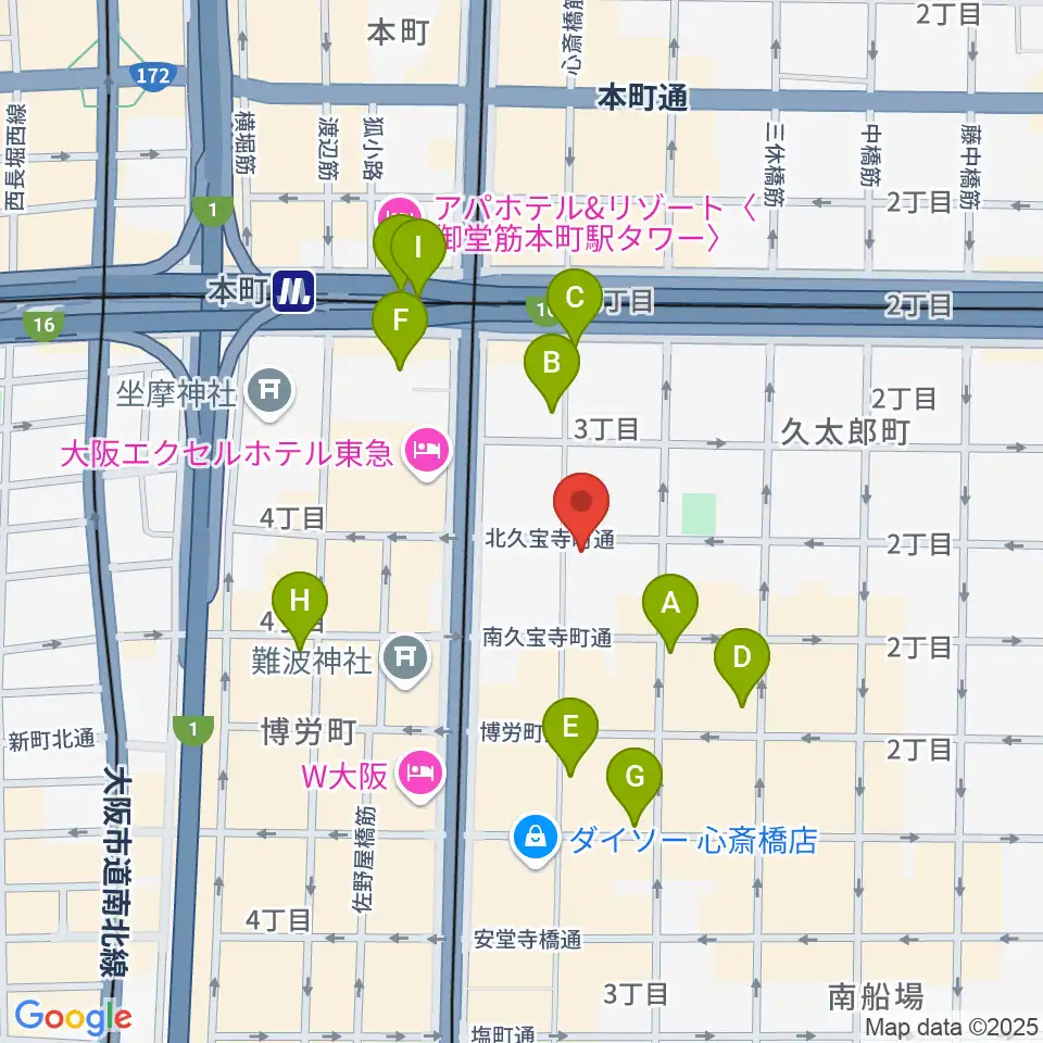 桐朋 子供のための音楽教室 大阪教室周辺のコンビニエンスストア一覧地図