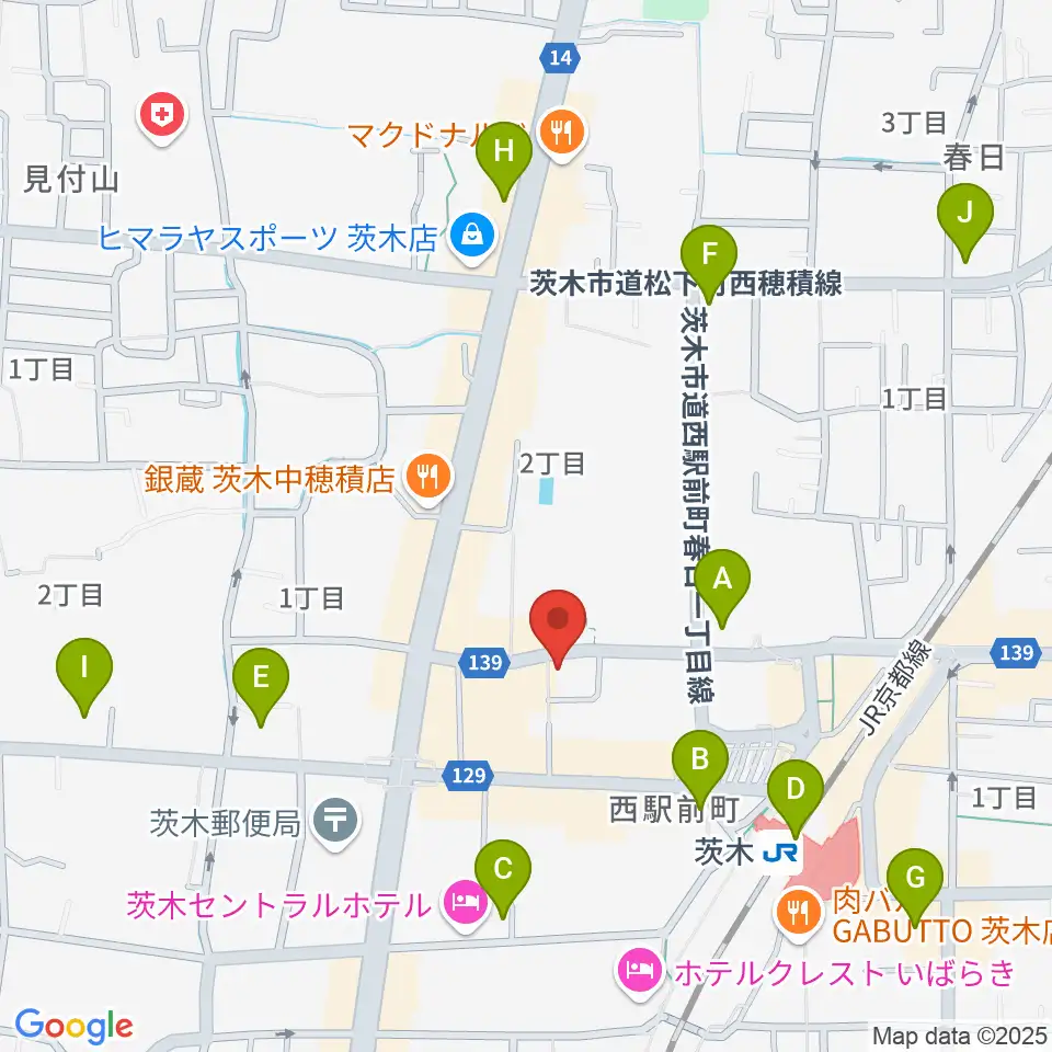 桐朋 子供のための音楽教室 茨木教室周辺のコンビニエンスストア一覧地図