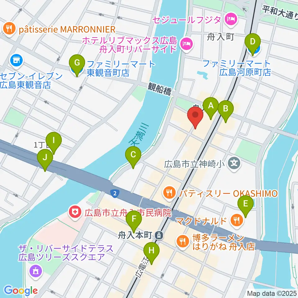 桐朋 子供のための音楽教室 広島教室周辺のコンビニエンスストア一覧地図