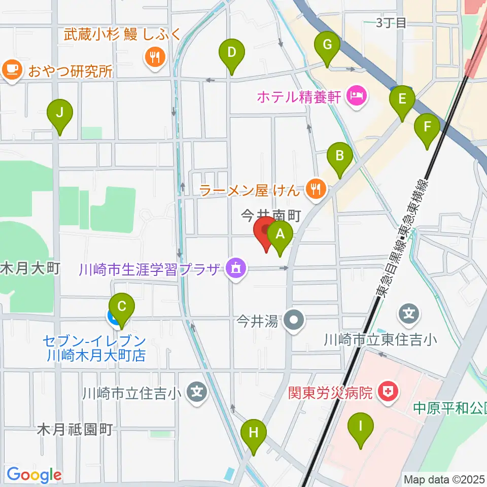 シャコンヌ音楽教室周辺のコンビニエンスストア一覧地図