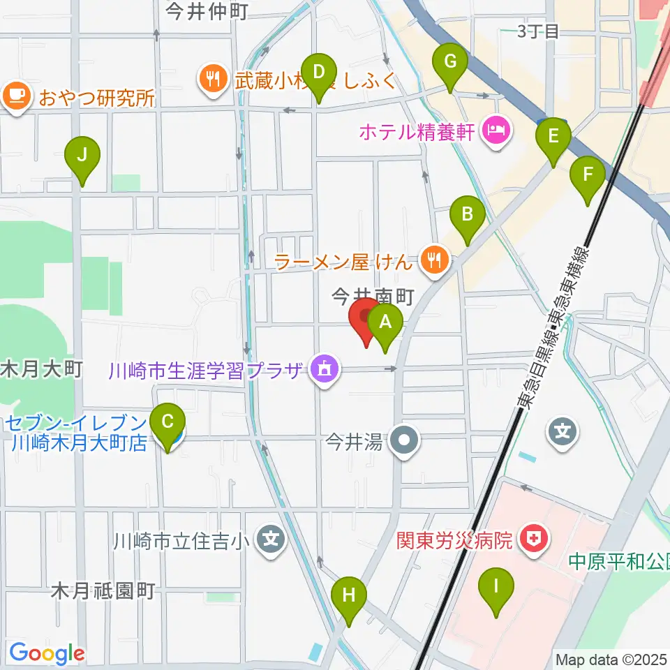 シャコンヌ音楽教室周辺のコンビニエンスストア一覧地図