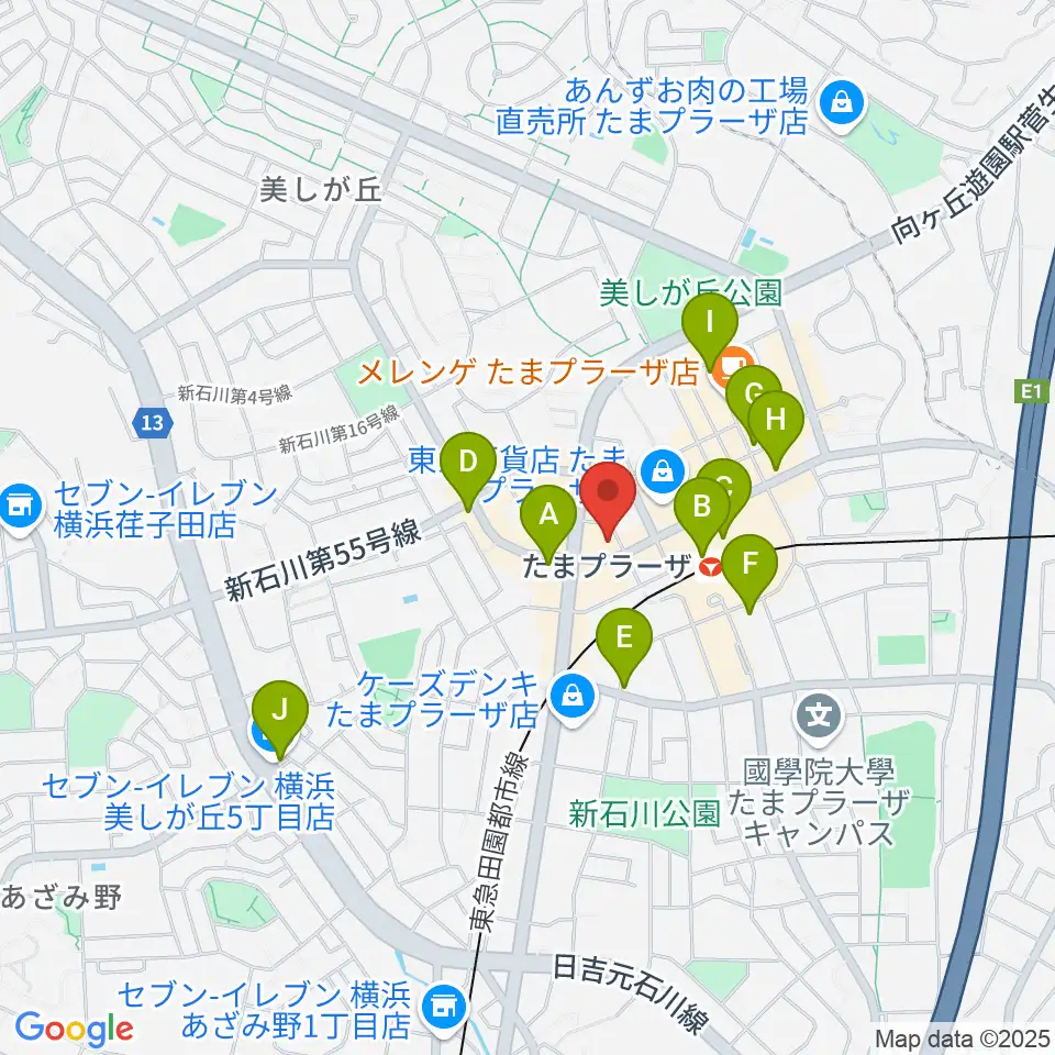 音教楽器店周辺のコンビニエンスストア一覧地図