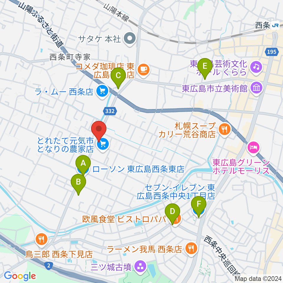 ハママツ楽器周辺のコンビニエンスストア一覧地図