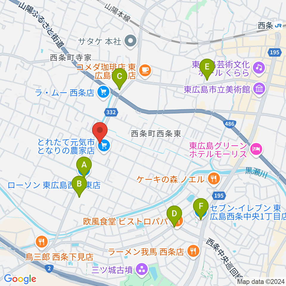 ハママツ楽器周辺のコンビニエンスストア一覧地図