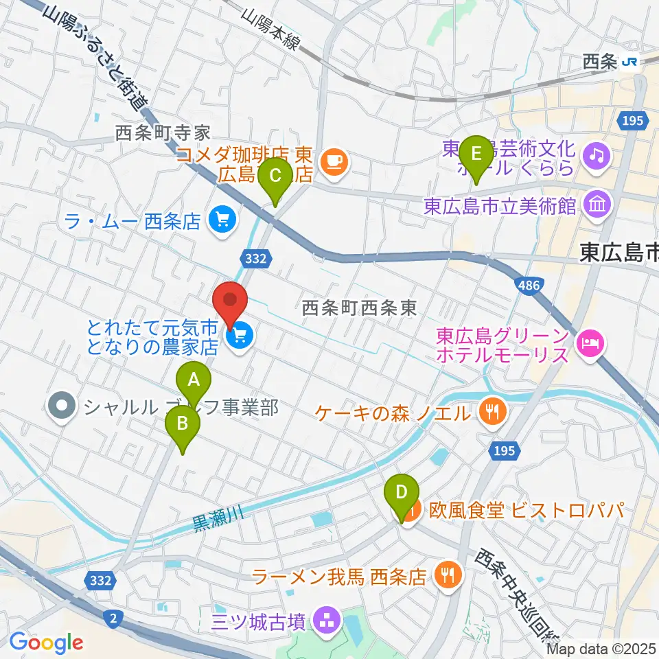 ハママツ楽器周辺のコンビニエンスストア一覧地図