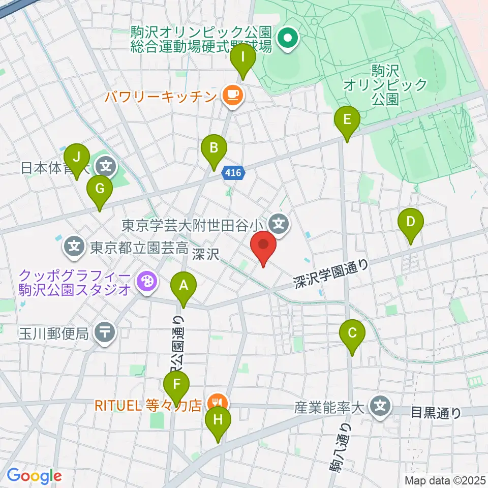 アライブレコーディングスタジオ周辺のコンビニエンスストア一覧地図