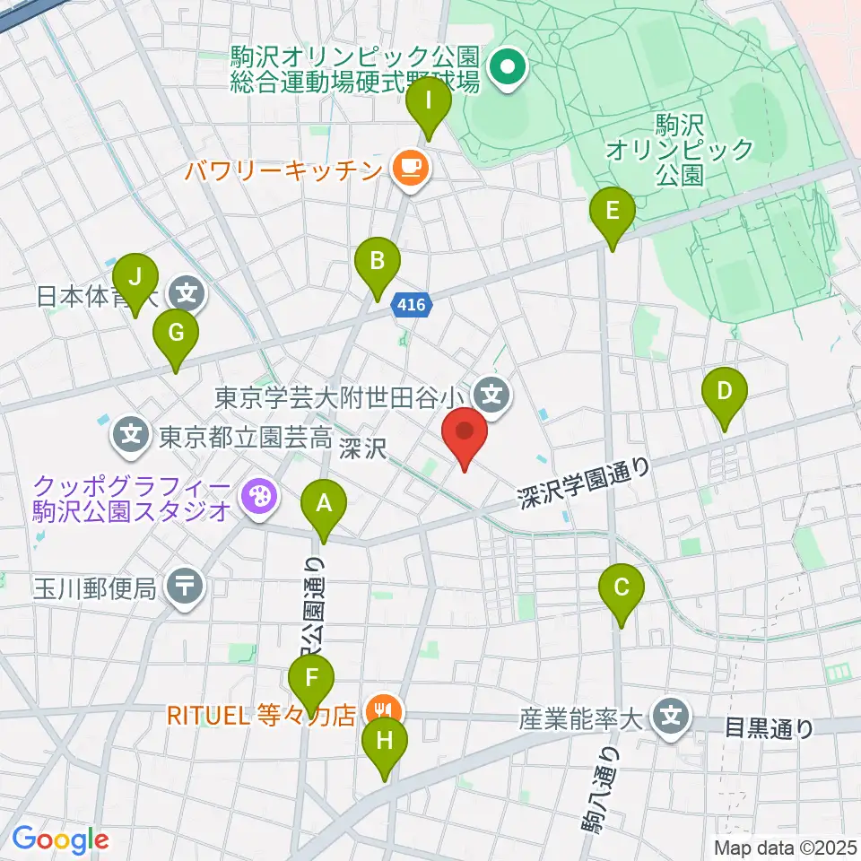 アライブレコーディングスタジオ周辺のコンビニエンスストア一覧地図