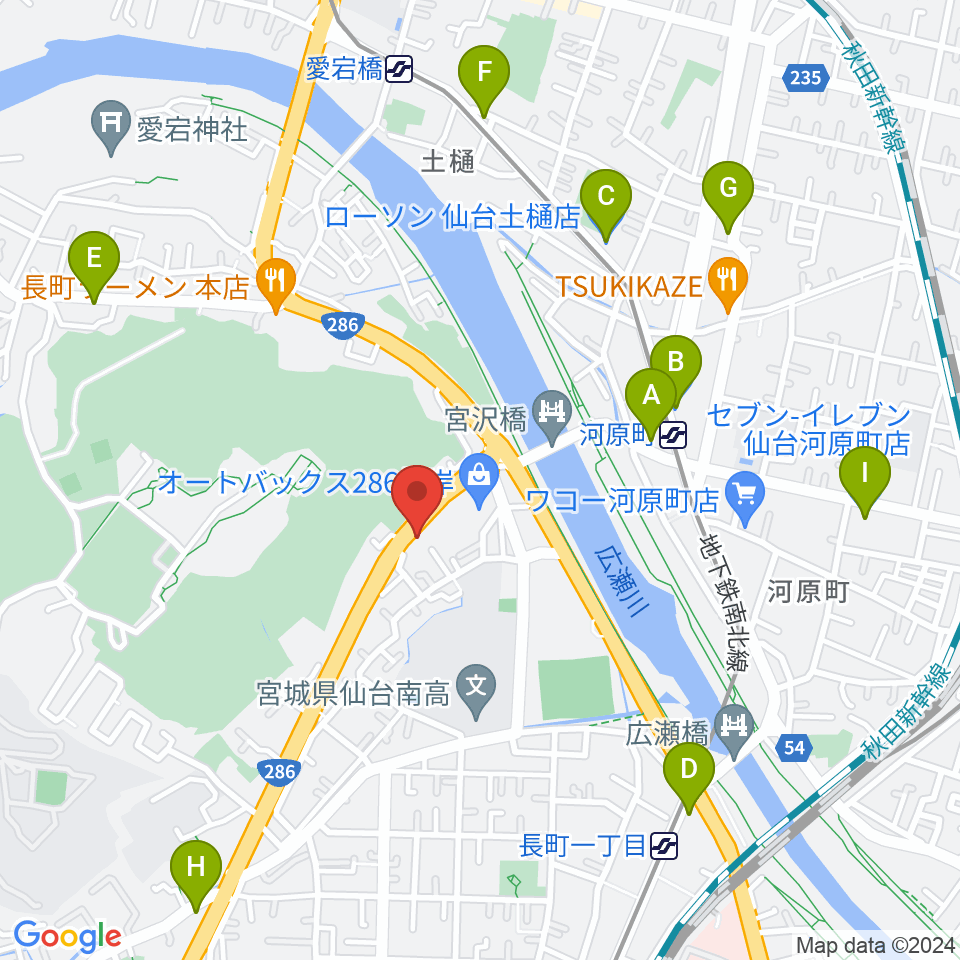 STUDIO B/2 286店周辺のコンビニエンスストア一覧地図