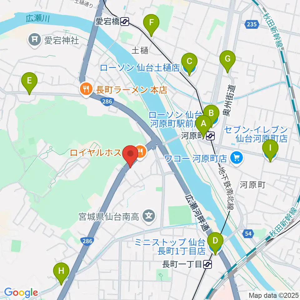 STUDIO B/2 286店周辺のコンビニエンスストア一覧地図