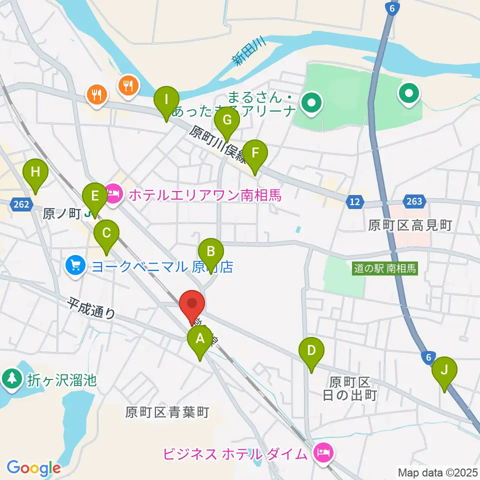 南相馬BACK BEAT サウンドファクトリースタジオ周辺のコンビニエンスストア一覧地図