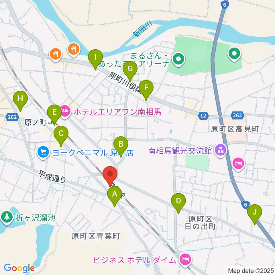 南相馬BACK BEAT サウンドファクトリースタジオ周辺のコンビニエンスストア一覧地図