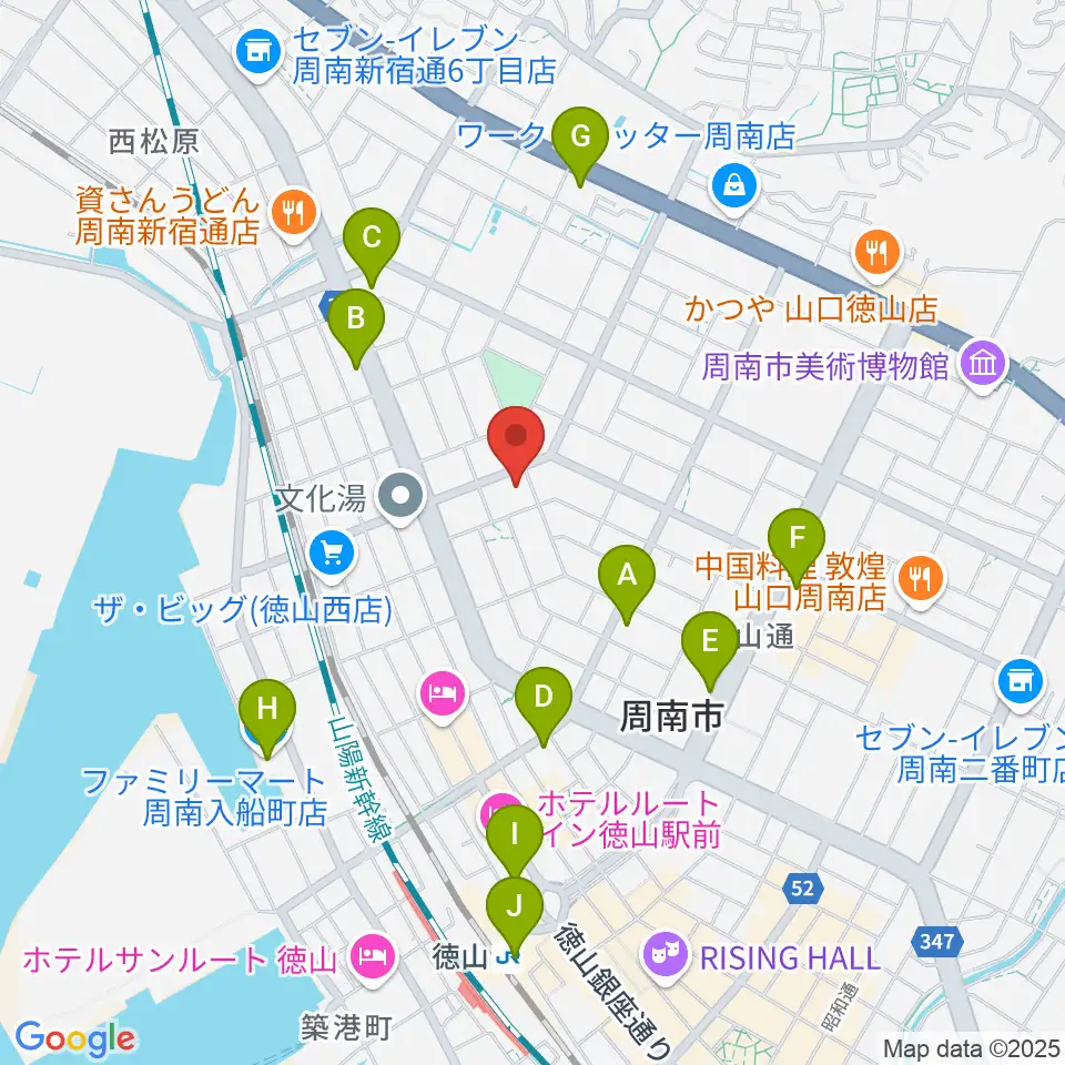 ポップス川上周南ピアノ館周辺のコンビニエンスストア一覧地図