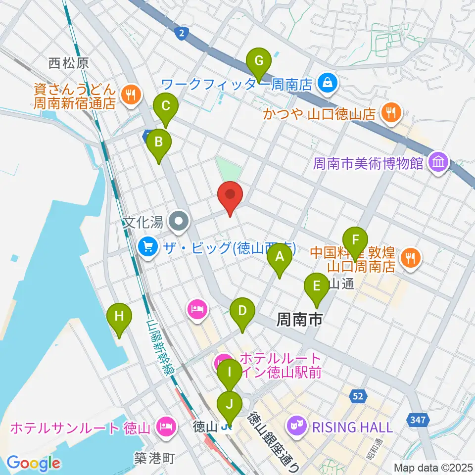 ポップス川上周南ピアノ館周辺のコンビニエンスストア一覧地図