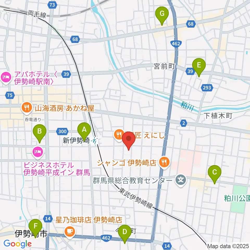 REFUGE Isesaki Studio周辺のコンビニエンスストア一覧地図