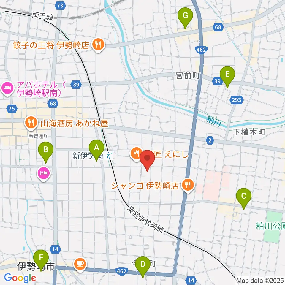 REFUGE Isesaki Studio周辺のコンビニエンスストア一覧地図