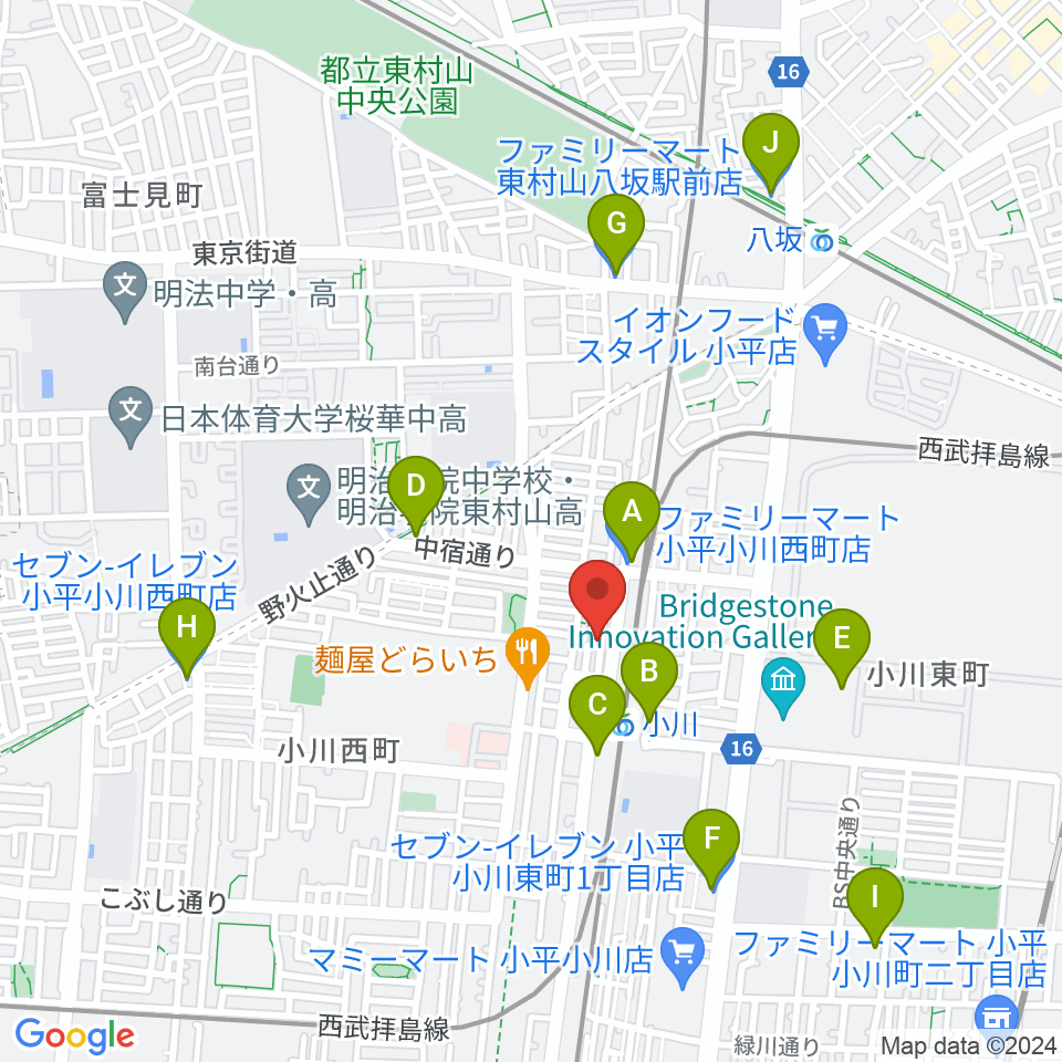 小川 STUDIO M周辺のコンビニエンスストア一覧地図