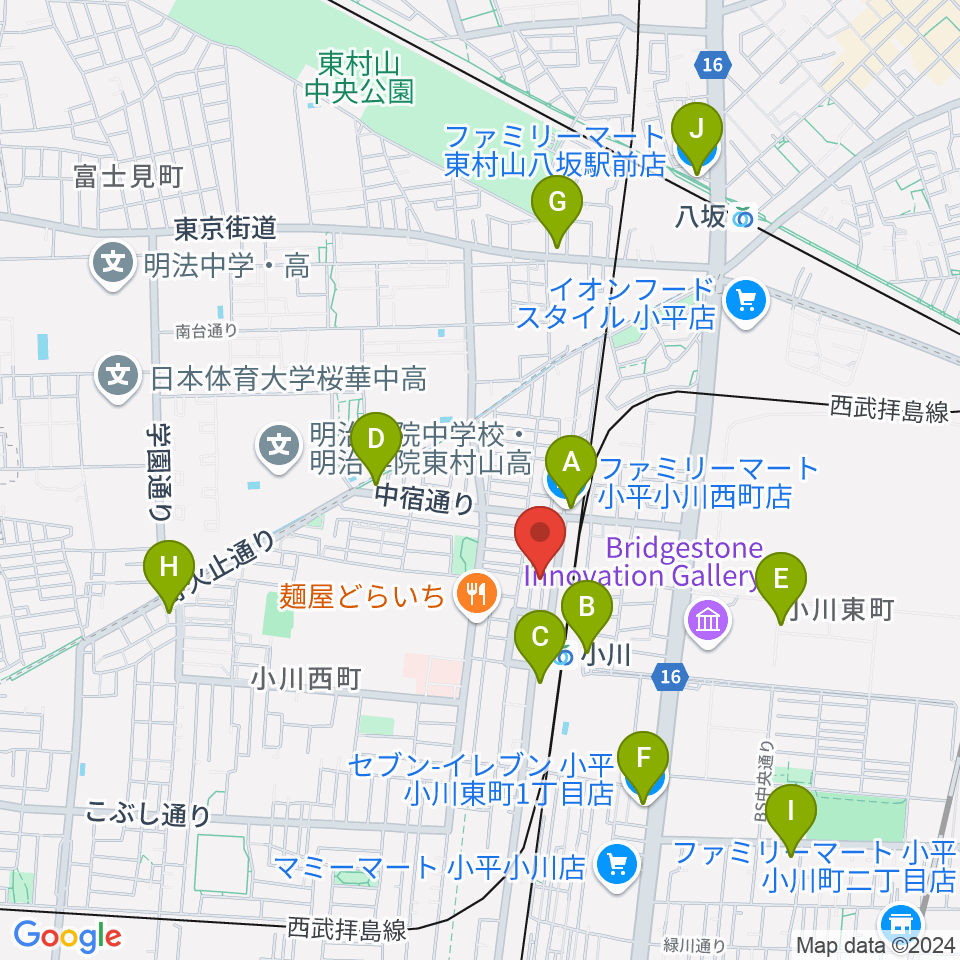 小川 STUDIO M周辺のコンビニエンスストア一覧地図