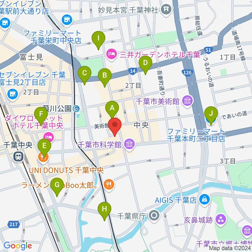 千葉スターナイト周辺のコンビニエンスストア一覧地図