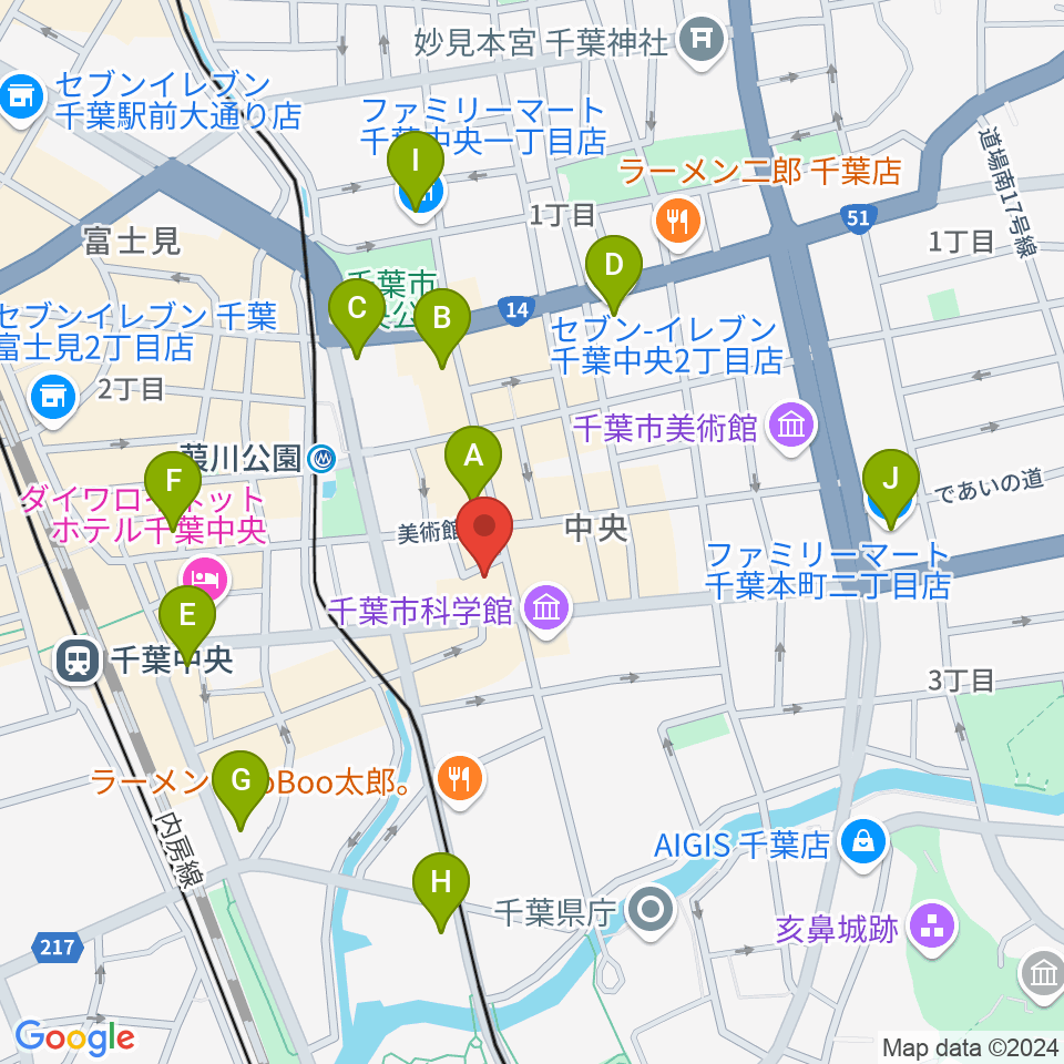 千葉スターナイト周辺のコンビニエンスストア一覧地図