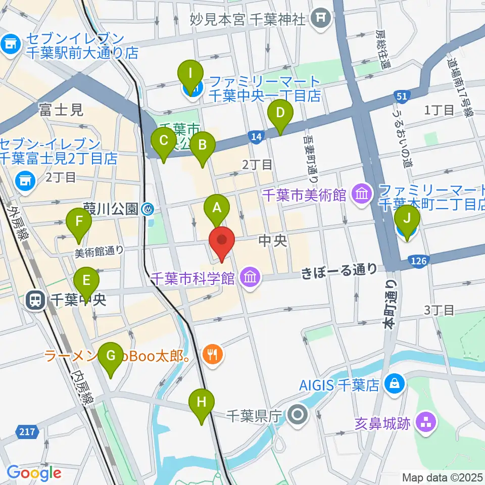 千葉スターナイト周辺のコンビニエンスストア一覧地図