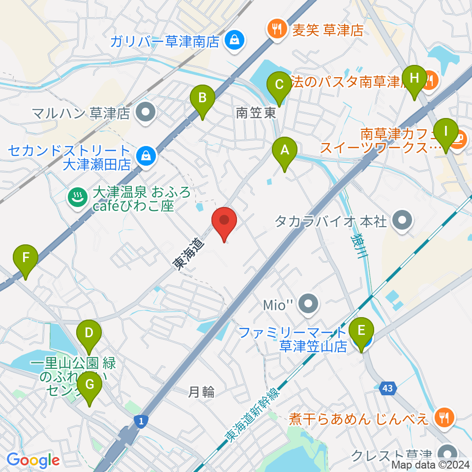 ライブスタジオL.Q.周辺のコンビニエンスストア一覧地図