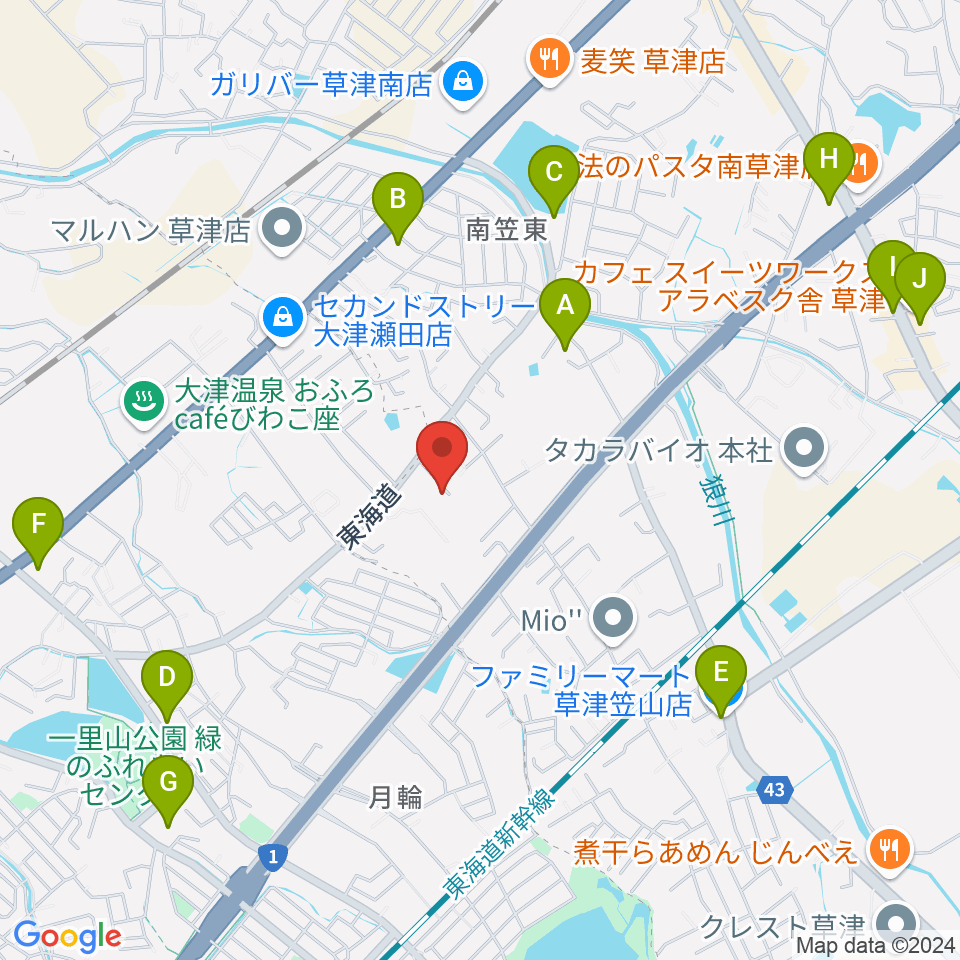 ライブスタジオL.Q.周辺のコンビニエンスストア一覧地図