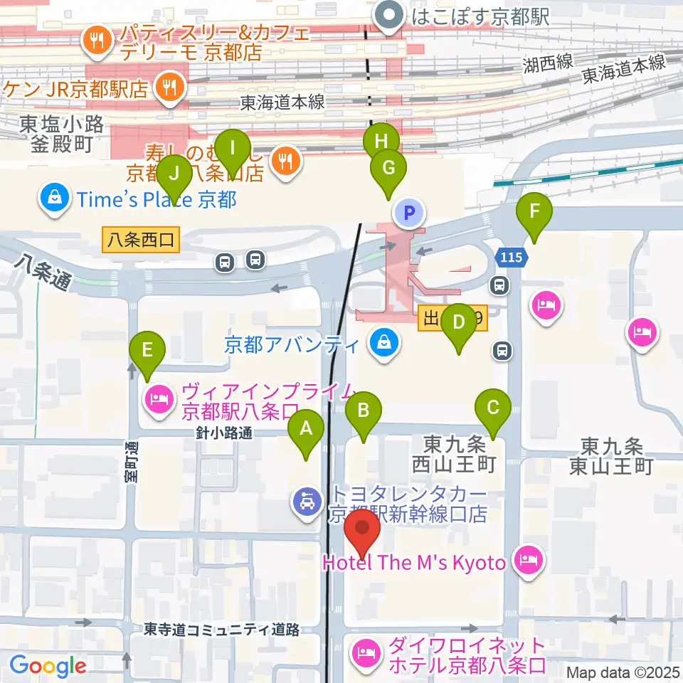ノリキスタジオ周辺のコンビニエンスストア一覧地図