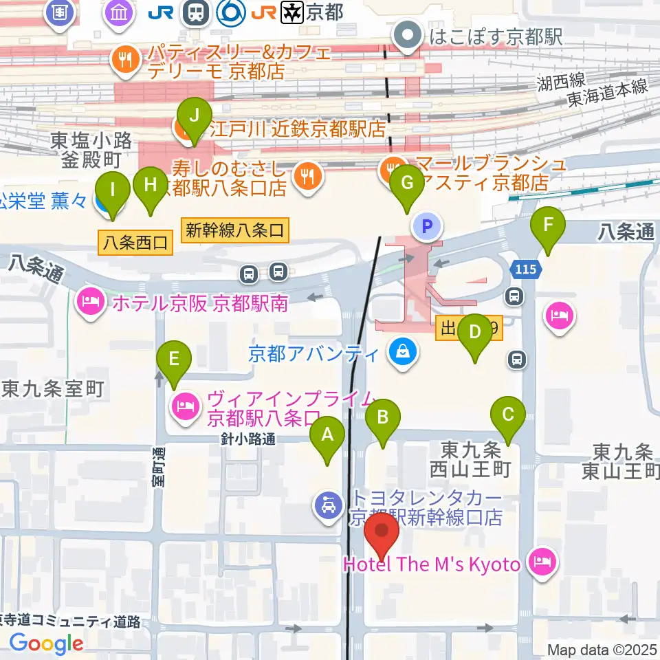 ノリキスタジオ周辺のコンビニエンスストア一覧地図
