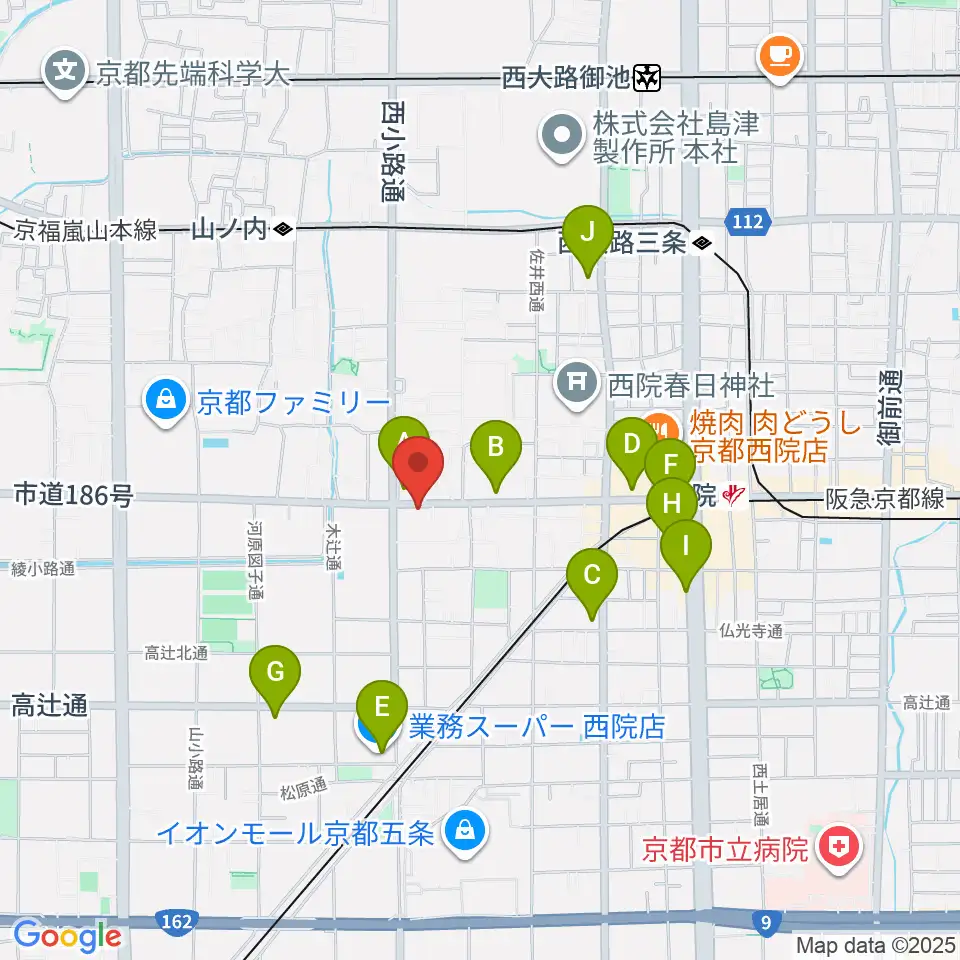 スタジオハナマウイOKUSHA周辺のコンビニエンスストア一覧地図
