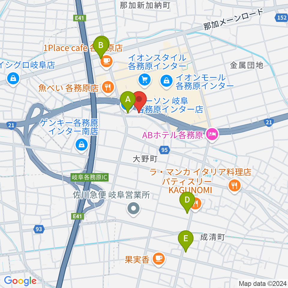 GOUスタジオ周辺のコンビニエンスストア一覧地図