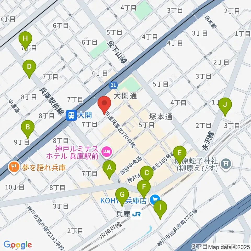スタジオ ギンガムチェック周辺のコンビニエンスストア一覧地図