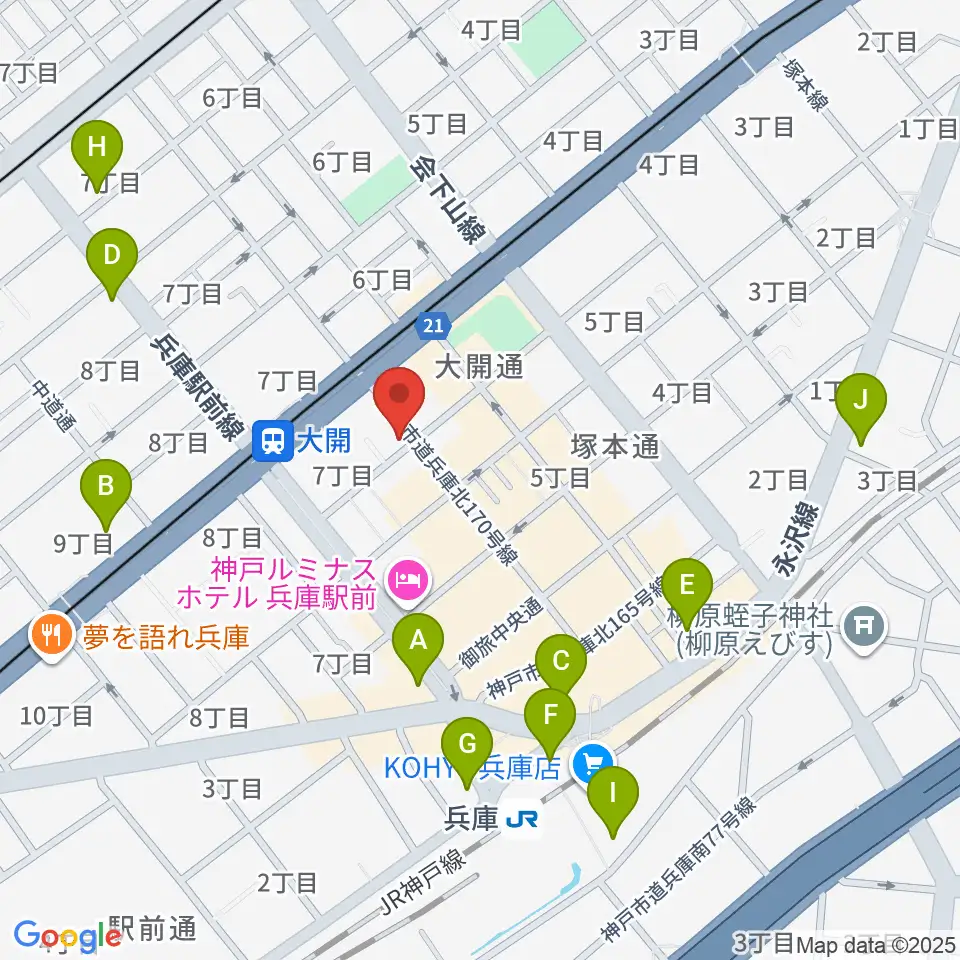 スタジオ ギンガムチェック周辺のコンビニエンスストア一覧地図