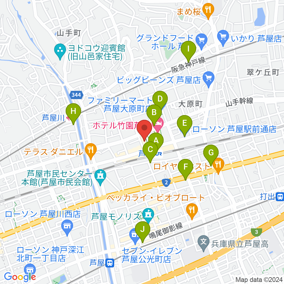 結城カルチャーセンター周辺のコンビニエンスストア一覧地図