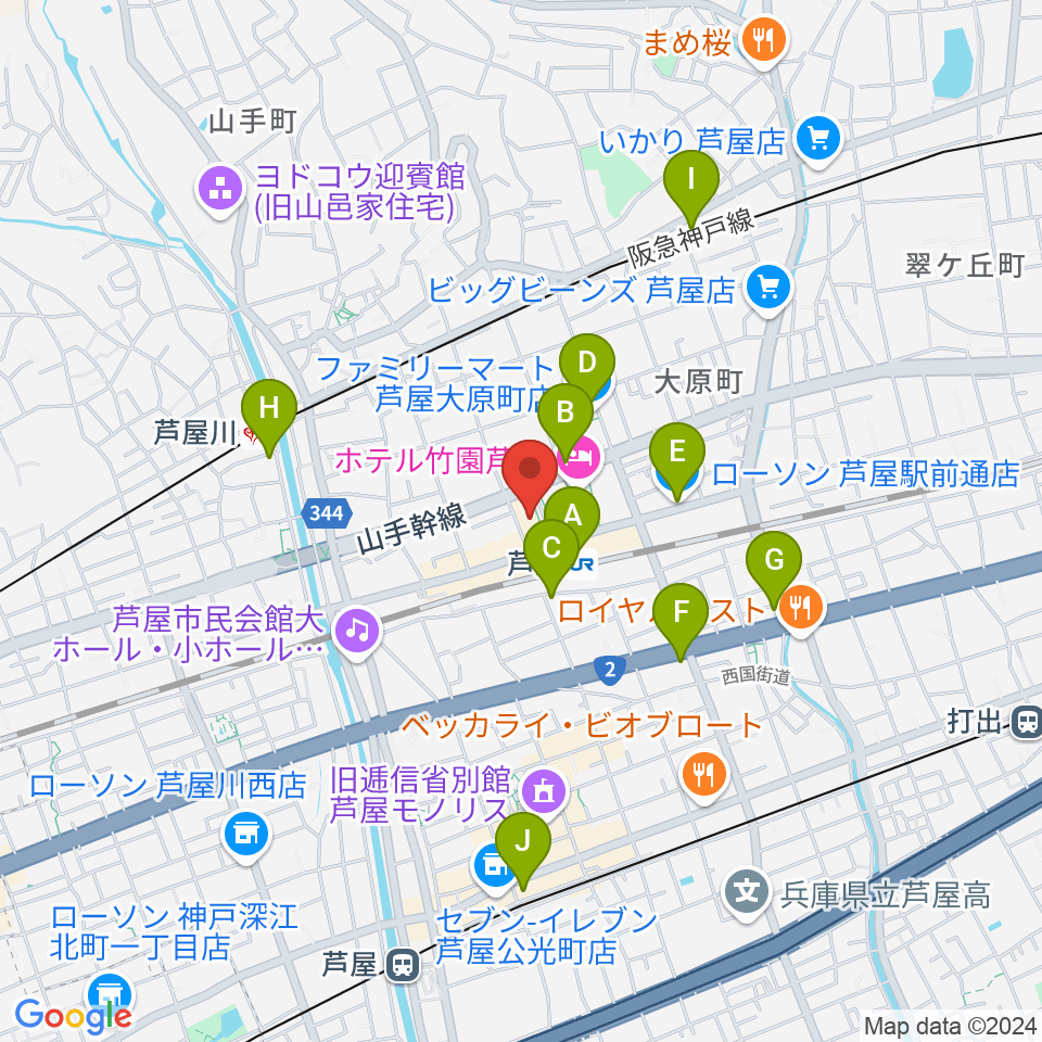 結城カルチャーセンター周辺のコンビニエンスストア一覧地図