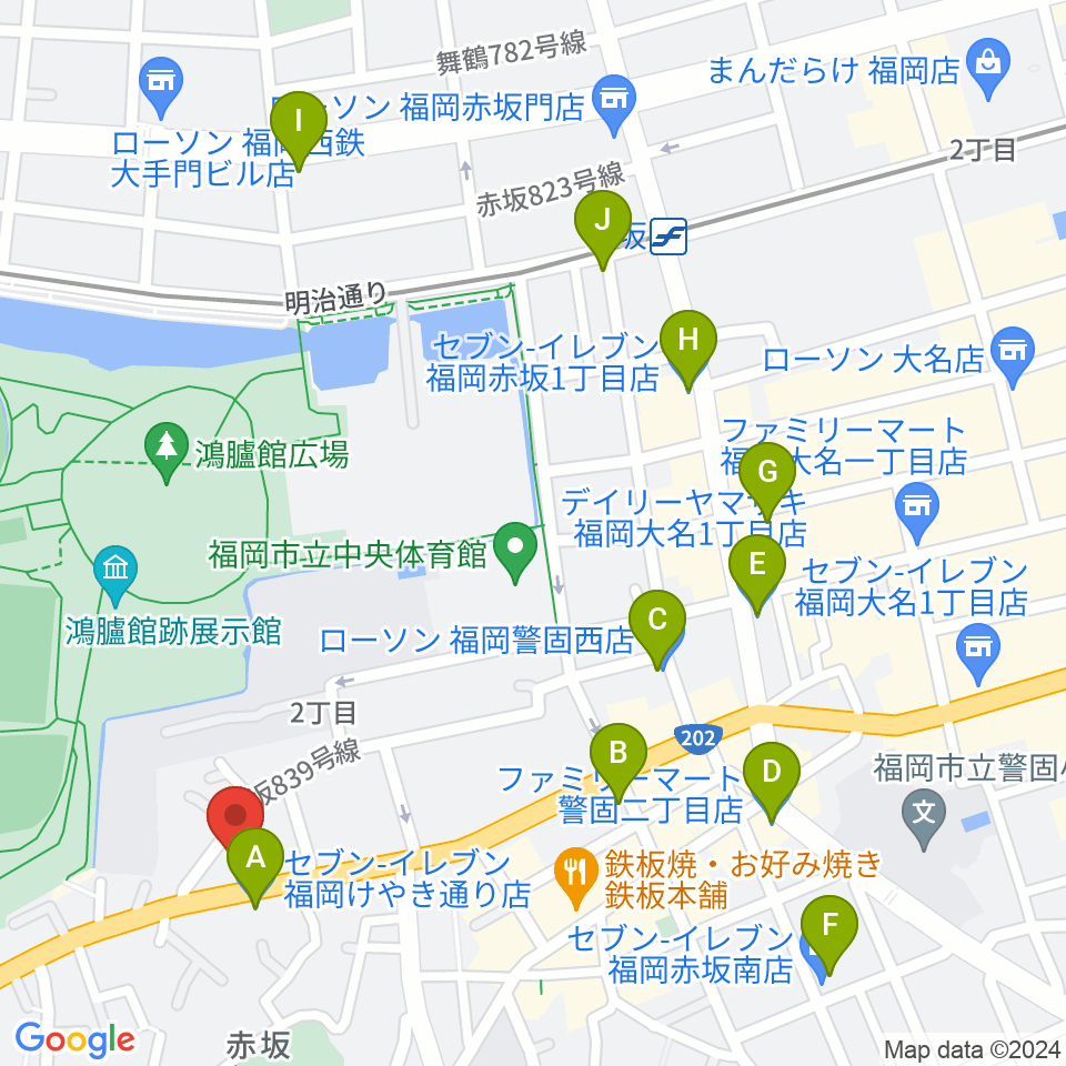 ファイネストピアノ福岡周辺のコンビニエンスストア一覧地図
