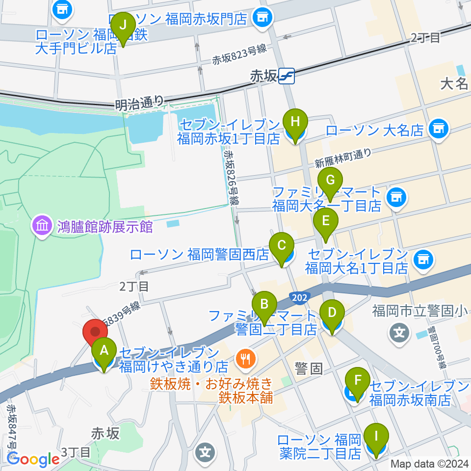 ファイネストピアノ福岡周辺のコンビニエンスストア一覧地図