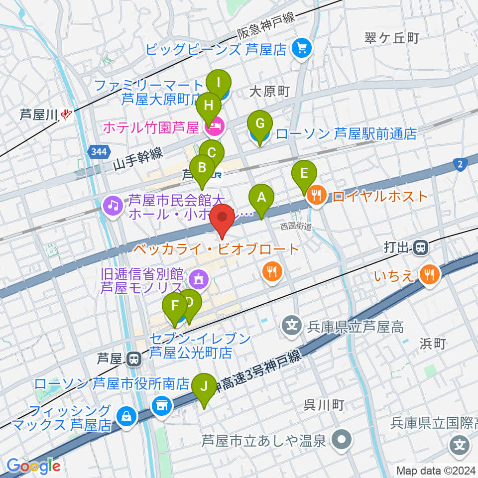 ステージ・アール周辺のコンビニエンスストア一覧地図